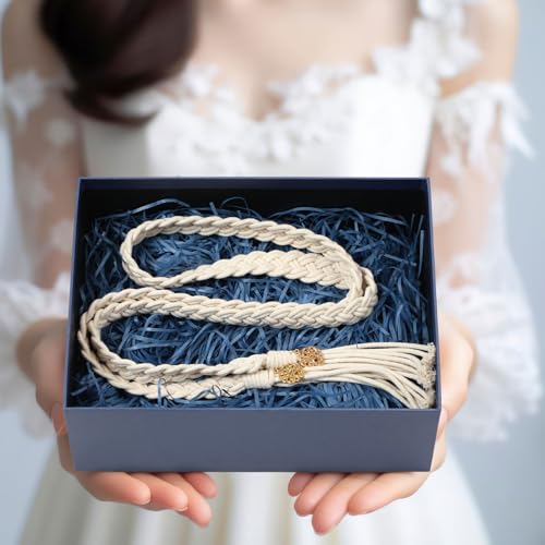 Ribbonlic Handfasting Cord for Wedding, Wedding Lasso for Ceremony. Rustic Lasso Lazos Cord Rope for Traditional Catholic Ceremony(Ivory White,Simple) - Image 4