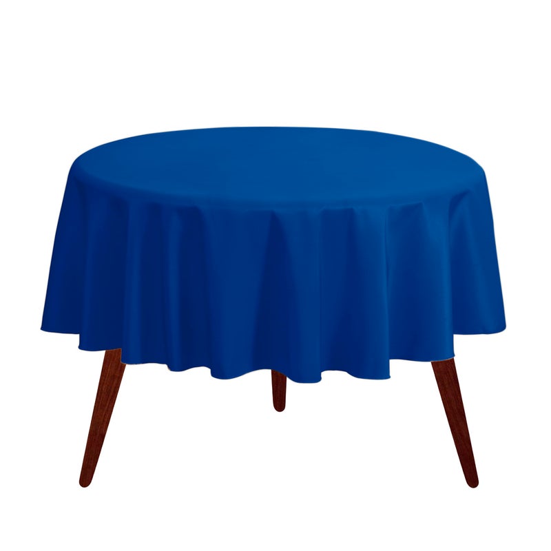 Gee Di Moda Tablecloth  108 Inch Round Tablecloths for Circular Table Cover in Royal Blue Washable Polyester  Great for Buffet Table Parties Holiday Dinner  More