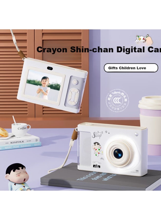 Maqucc Crayon Shin-chan Co-branded Children's Ccd Digital Camera Toy For Boys And Girls Aged 3-6 And 7-14, Photo-taking, Children's Day And Birthday Gift, New White Model 32gb - Image 1