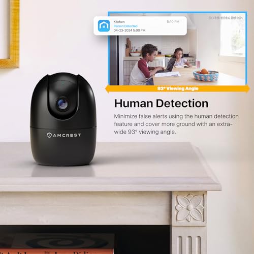 Amcrest 1080P WiFi Camera Indoor, Nanny Cam, Dog Camera, Sound & Baby Monitor, Human & Pet Detection, Motion-Tracking, 2.4Ghz Only, Pan/Tilt Wireless IP Camera, Night Vision, Smart Home ASH21-B - Image 4