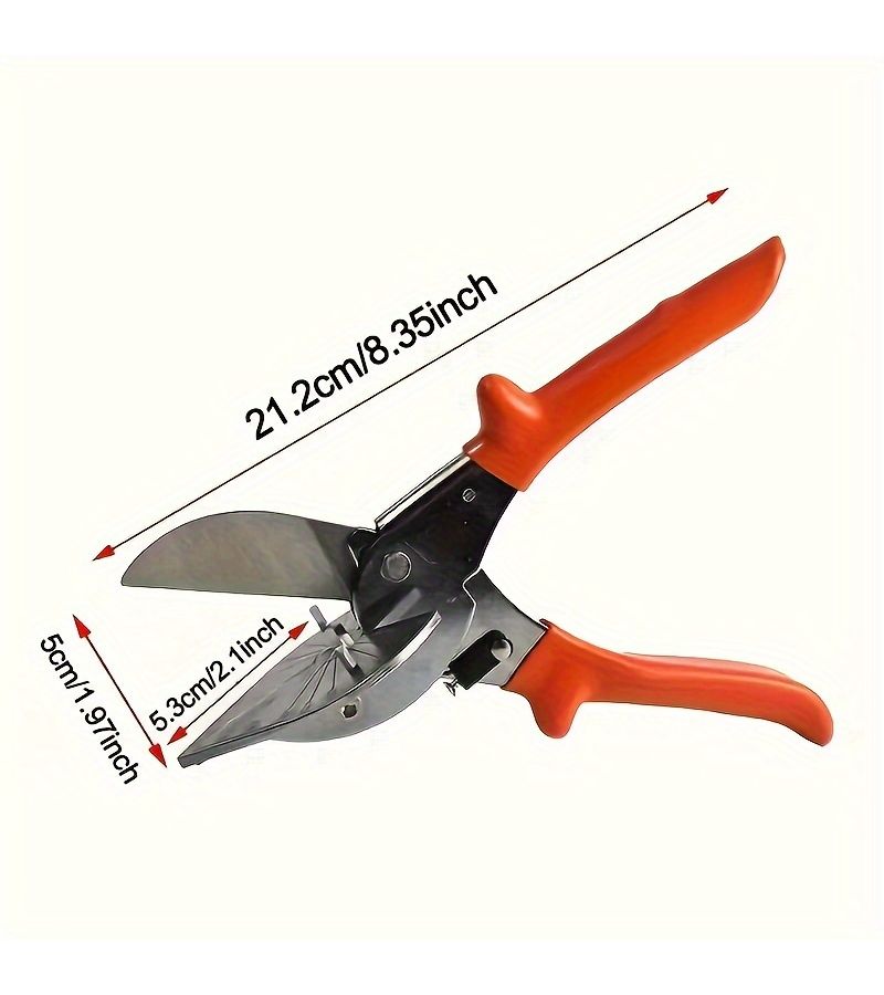 Electrician Wire Trough Angle Scissors 45 Degree 90 Degree U Shaped Edge Banding Buckle Strip Decoration Woodworking Card Strip Multi Function Right Angle Shears - Image 5