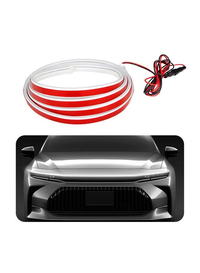 SHMZK Car Hood Light Strip, 79 Inch Car Hood LED Daytime Running Light Strip with Fuse Protection, Flexible Dynamic Scan Start up Light Strip for Car SUV Truck, Car Accessories (White) - Image 1