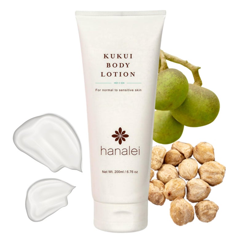 Hanalei Cruelty-Free Kukui Body Lotion â€“ Paraben-Free, Dye-Free Moisturizer with Kukui Nut Oil, Shea Butter & Jojoba Oil for Hydrated, Soft, Nourished Skin â€“ Full Size 200 ml â€“ Ideal to All Skin Types - Image 1