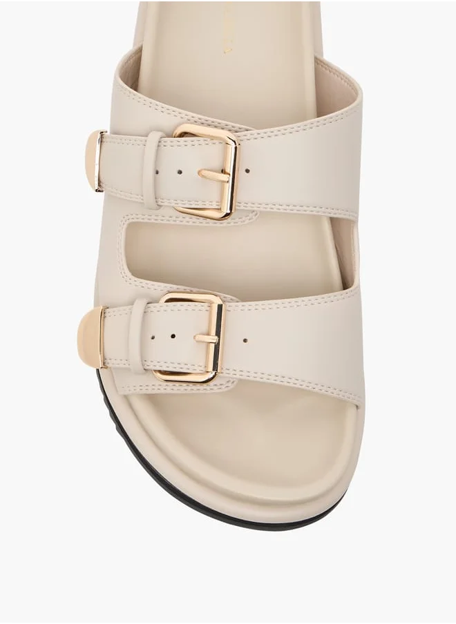 فلورا بيلا من شو إكسبرس Solid Slides with Buckle Accent