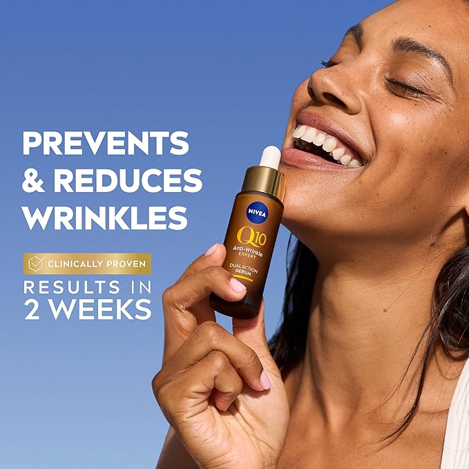 Nivea سيروم نيفيا Q10 خبير مكافحة التجاعيد ثنائي الفعل 30 مل سيروم للوجه مضاد للشيخوخة للنساء مع Q10 النقي يقلل بشكل ملحوظ ويمنع التجاعيد - Image 3