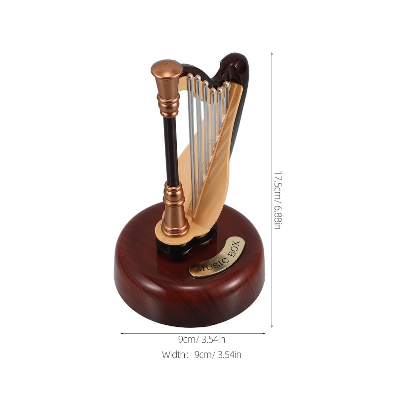 Toy Harp, Elegant Music Box for Classical Music Lovers, Unique Home Decor - Image 2