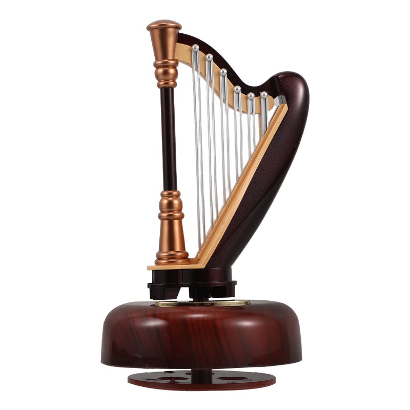 Toy Harp, Elegant Music Box for Classical Music Lovers, Unique Home Decor - Image 1