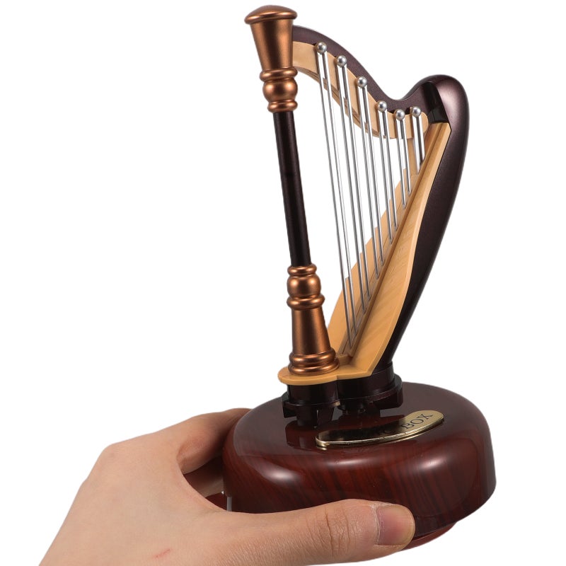 Toy Harp, Elegant Music Box for Classical Music Lovers, Unique Home Decor - Image 3