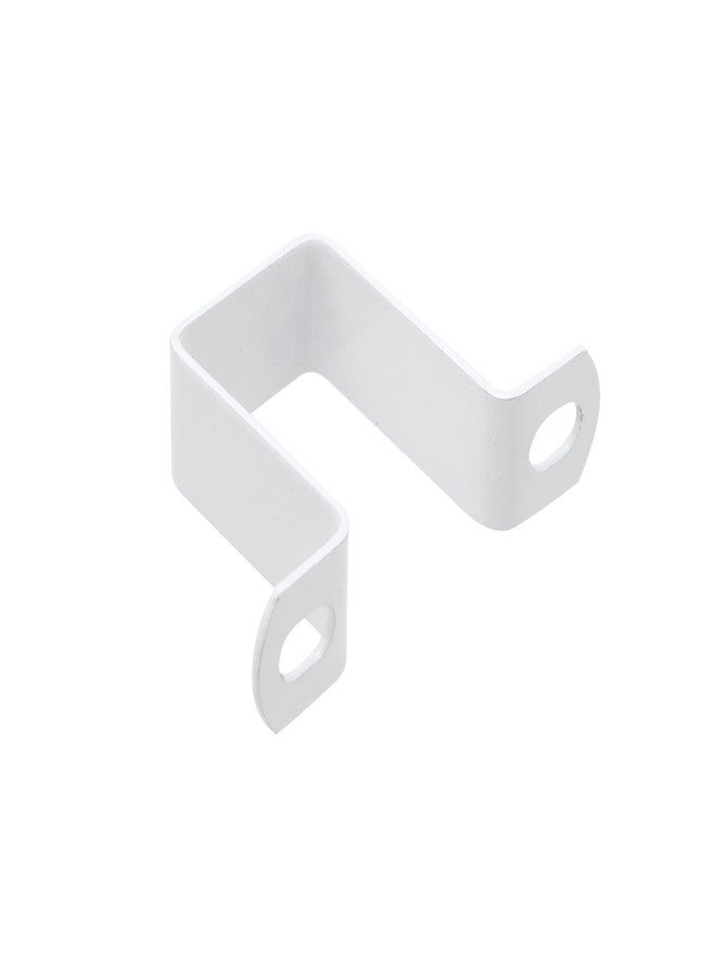 Nicerity 4Pcs Square Tube Strap Clamp Deck Fence Post Tie Bracket U Shape Pipe Clamp Bracket (White) - Image 5