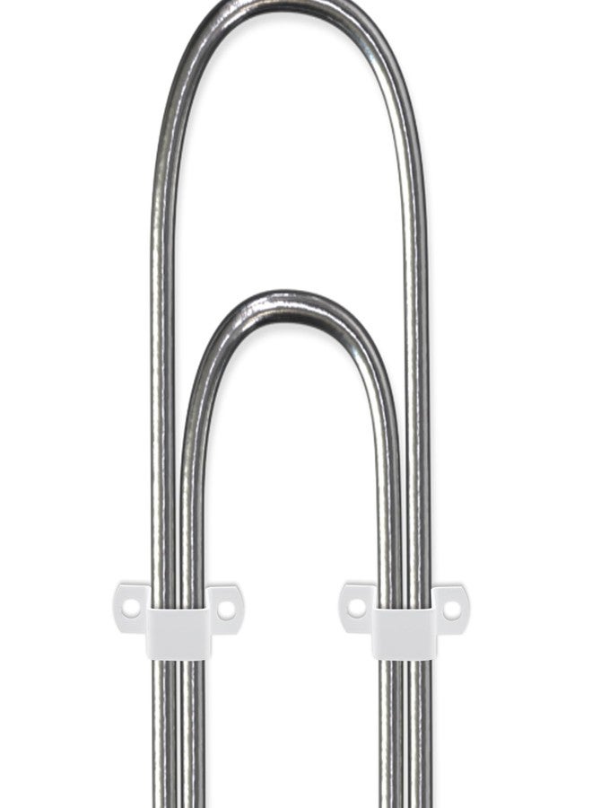 Nicerity 4Pcs Square Tube Strap Clamp Deck Fence Post Tie Bracket U Shape Pipe Clamp Bracket (White) - Image 4