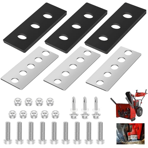 Snow Bear 100% 304 Stainless Snow Blower Impeller Modification Kit - 1/4" 3-Snow Blower Blade Universal - Modifies 2-Stage Machine, Rust-Resistant Reuse in Harsh Environments (3) - Image 1