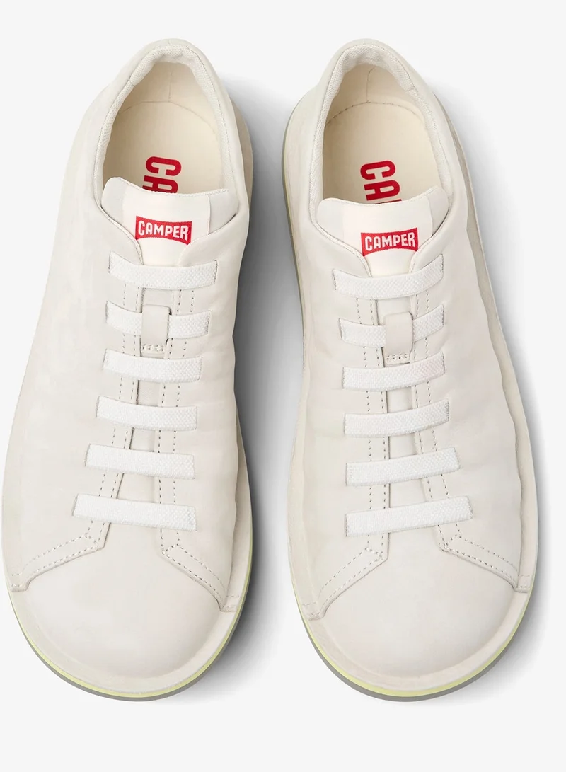 Camper White Beetle Men Casual Leather Sneakers – White for Men | Best Price UAE