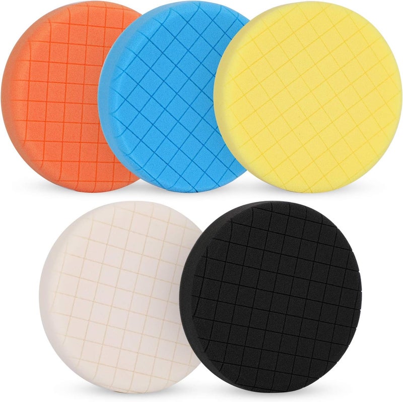 AVID POWER 6 Inch Buffing Polishing Pads 5Pcs for 6 Inch Backing Plate, Compound Buffing Sponge Pads for Car Buffer Polisher Compounding, Polishing and Waxing - Image 1