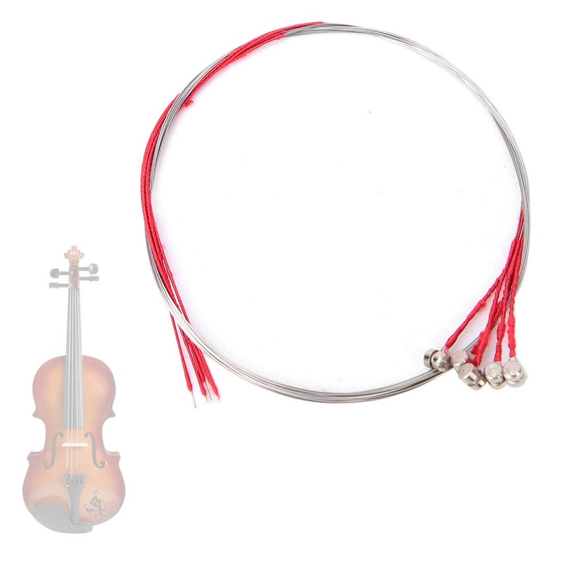Violin E Strings: Nickel Strip Steel Core With Ball Head - Bright Clear Sound Rapid Response Replacement Strings for 3/4, 4/4 Size Violins for Beginners - Image 4