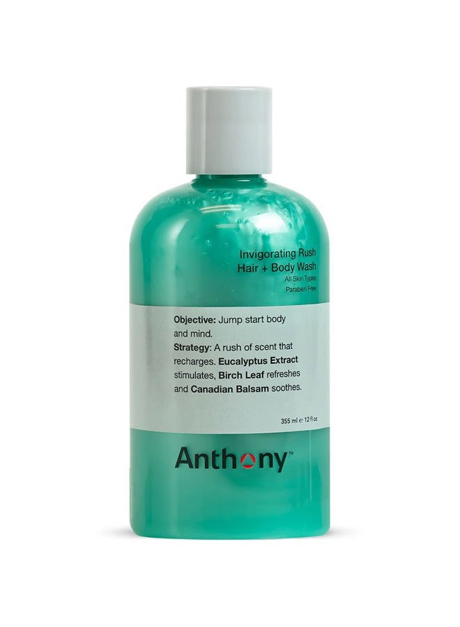 Anthony Invigorating Rush Hair + Body Wash, 12 fl. oz. - Image 1
