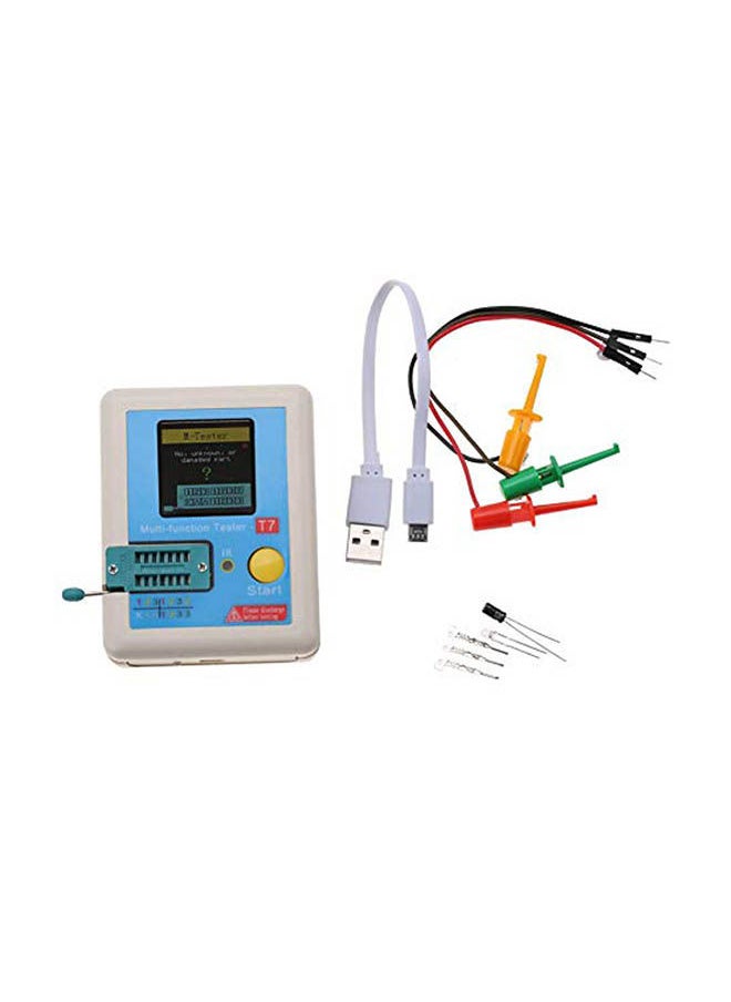 Walfront - LCR-T7  LCD Display Transistor Diode Triode Resistor Capacitor ESR LCR NPN PNP Meter MOSFET JFET IGBT Multimeter - Image 1