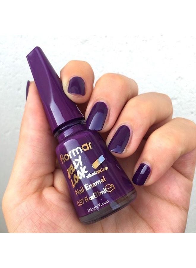 flormar Jelly Look Nail Enamel L20 Rich Purple - Image 2