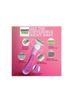 6-Blade Women's Razor Kit (Flex Head Handle + 24 Refills) - The Perfectionist Shaving Kit - pzsku/ZB4BB12112980BBF5D516Z/45/_/1735306378/2d8a7762-fdc7-4ca3-aab6-d4f993de43f7