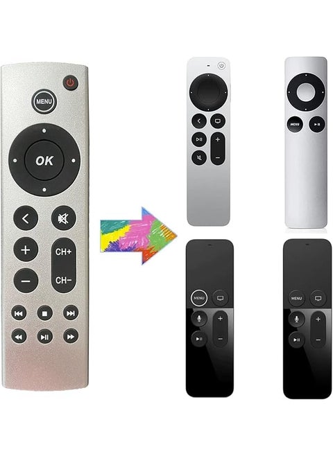 New Universal Replacement Remote Control Compatible With Tv 4K 1St Generation 2 3 4 Hd A2169 A1842 A1625 A1427 A1469 A1378 A1218 Voice Free Plastic White