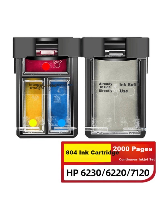 Jiuliuling 804xl Ink Cartridge Compatible With Hp 7220 7200 Printer, Ink Cartridges For 6230 6220 6222 6234 6252 7120 7130 7155 7822 7855 Printers, Continuous Ink Kit