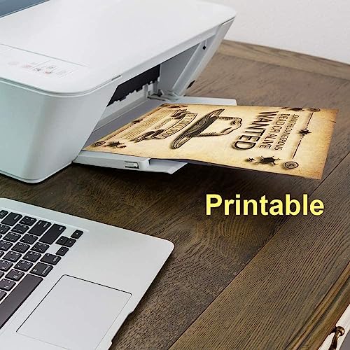 Kidepoch 48 Pack Antique Vintage Stationary Paper, 8.5"x 11" Parchment Paper for Writing and Printing, Double Sided Antique Old Aged Scrapbook for Journal, Calligraphy, Invitations and Certifications - Image 3