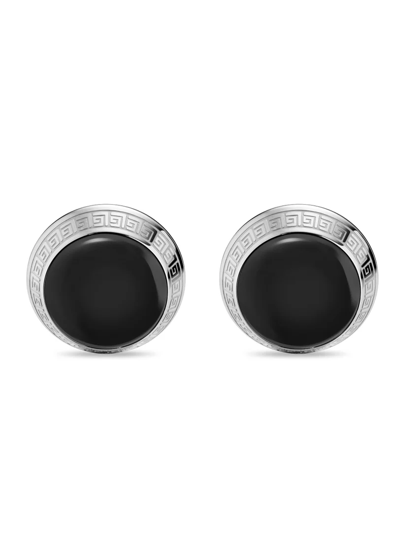 Guy Laroche Alain Stainless Steel Silver Cufflinks For Men