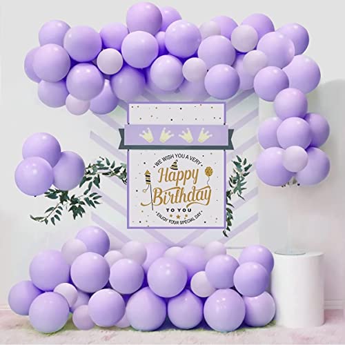 atorakushon Latex Light Purple Color 10" Inch Pastel Balloons Pack Of 25pcs Best For Theme Party Decoration Happy Birthday Party Supplies Wedding Anniversary Office Party Purpose House party - Image 3