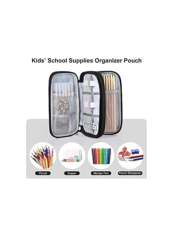 ECVV ECVV Cable Organizer Bag Portable Tech Travel Pouch with Zipper Multiple Electronic Storage Pockets For Cable, Cord, Charger, Phone, Earphone, SD Card - Image 3