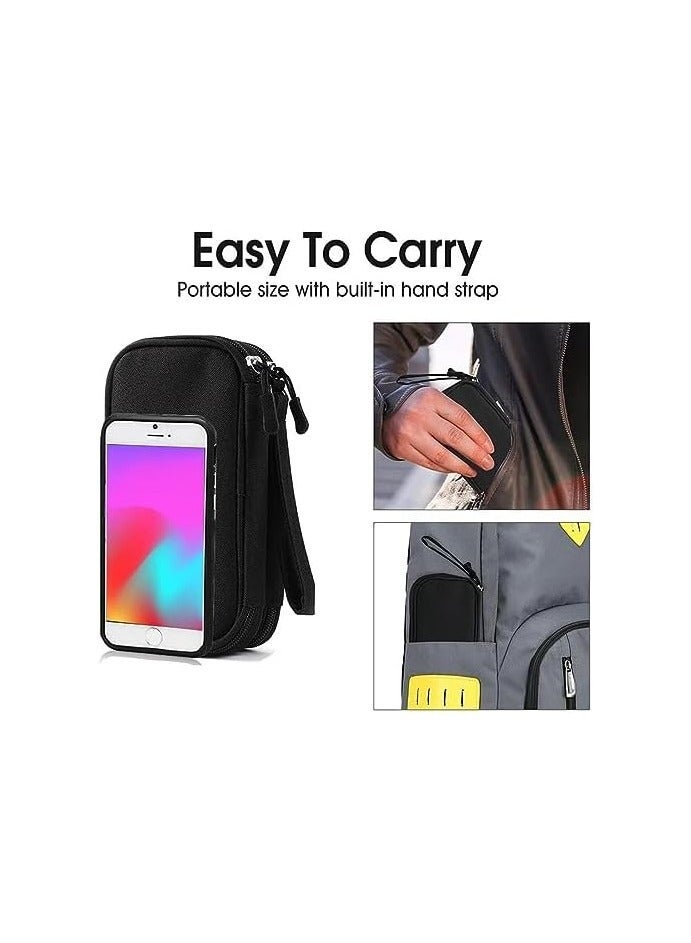 ECVV ECVV Cable Organizer Bag Portable Tech Travel Pouch with Zipper Multiple Electronic Storage Pockets For Cable, Cord, Charger, Phone, Earphone, SD Card - Image 1