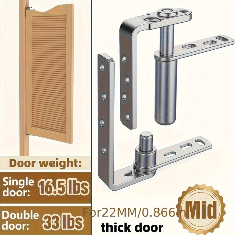 Stainless Steel Automatic Double Opening Door Hinges 1 Pair - Image 5