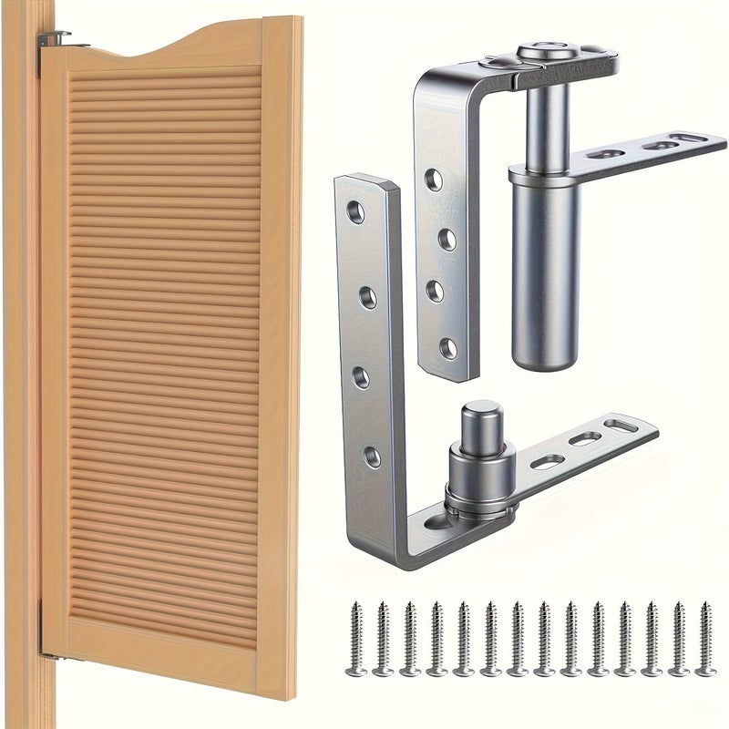 Stainless Steel Automatic Double Opening Door Hinges 1 Pair - Image 1