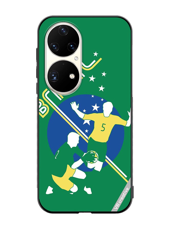 VR CREATIVE Protective Case Cover For Huawei P50 Pro Brazil Football Soccer Players Design Multicolour - Image 1