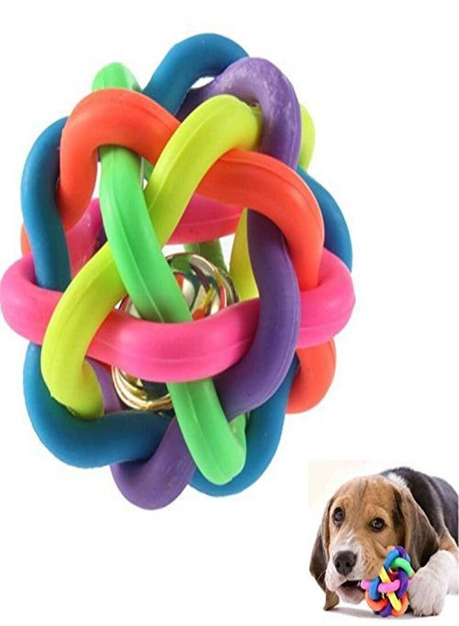 PETLICIOUS & MORE كرة صوتية من بيتليشوس آند مور (صغيرة) مع لعبة حبل للجراء (متوسطة) لعبة شد للكلاب والجراء - مجموعة من قطعتين (قد يختلف اللون) - Image 2