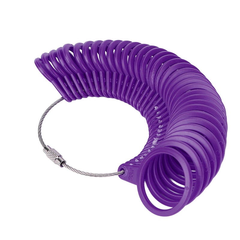 Ring Sizer Measuring Tool Finger Size Gauge Jewelry Sizing Tools for Jewelry Making MeasuringPurple - Image 1