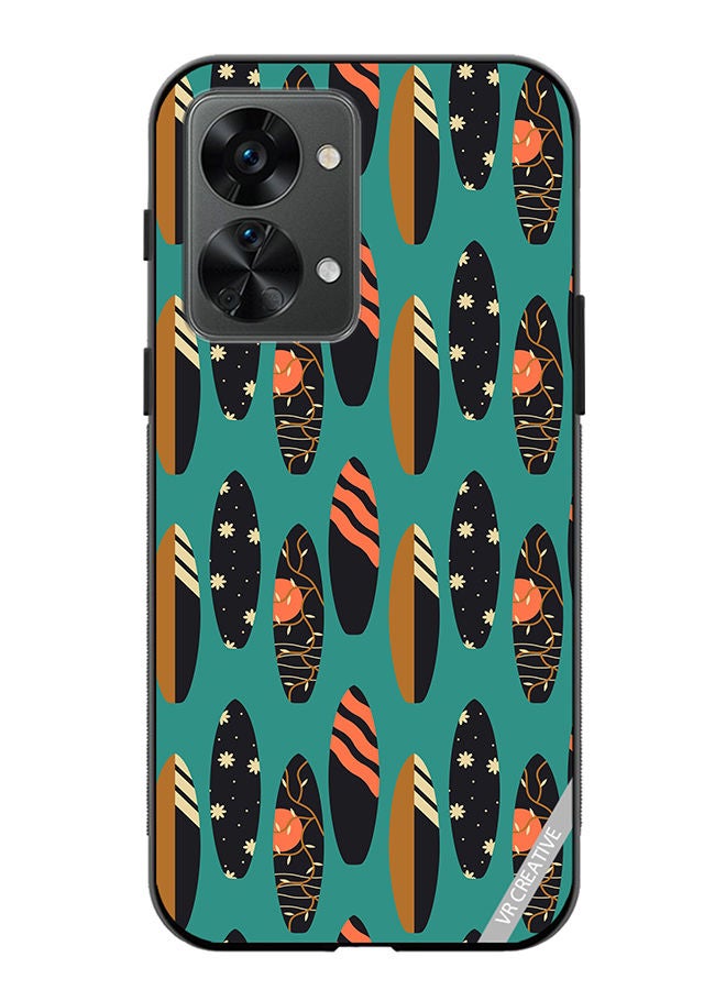 VR CREATIVE Protective Case Cover For OnePlus Nord 2T Pattern With Surfboards Design Multicolour - Image 1