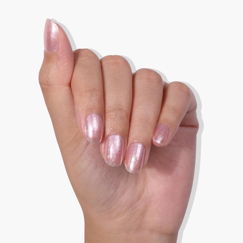 LONDONTOWN Baby Pink Glittery Nail Polish, Pink Strawberry lakur, Vegan Chip-Resistant Long-Lasting Nail Lacquer, .40 fl oz - Image 3