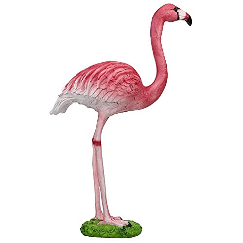 The Decorshed polyresin 17" inch Flamingo for Home Decor Garden Decor Room Decor Colour : Pink& White - Image 1