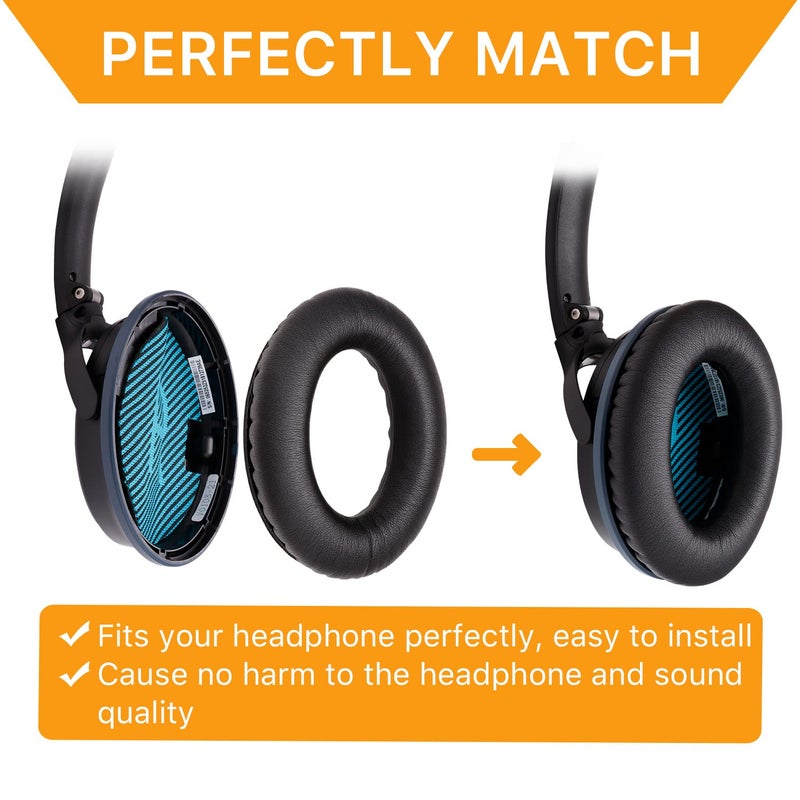 YOCOWOCO Ear Pads for Bose QC25/QC35 II/QC35/QC15/AE2 AE2i AE2w Headphones Replacement Earpads Cushions for Bose Quietcomfort 35/Quiet Comfort 25/SoundTrue and SoundLink(AroundEar) - Image 4