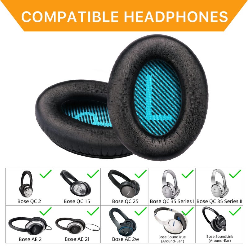 YOCOWOCO Ear Pads for Bose QC25/QC35 II/QC35/QC15/AE2 AE2i AE2w Headphones Replacement Earpads Cushions for Bose Quietcomfort 35/Quiet Comfort 25/SoundTrue and SoundLink(AroundEar) - Image 5