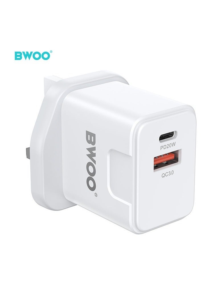 بوو طقم شحن PD 20W + QC 18W مع ​​كابل بيانات Type-C إلى Type-C بقوة 65W - Image 3