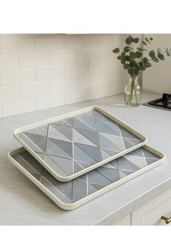 ALMUFARREJ Set of 3 melamine trays for serving tea and coffee  - Image 4