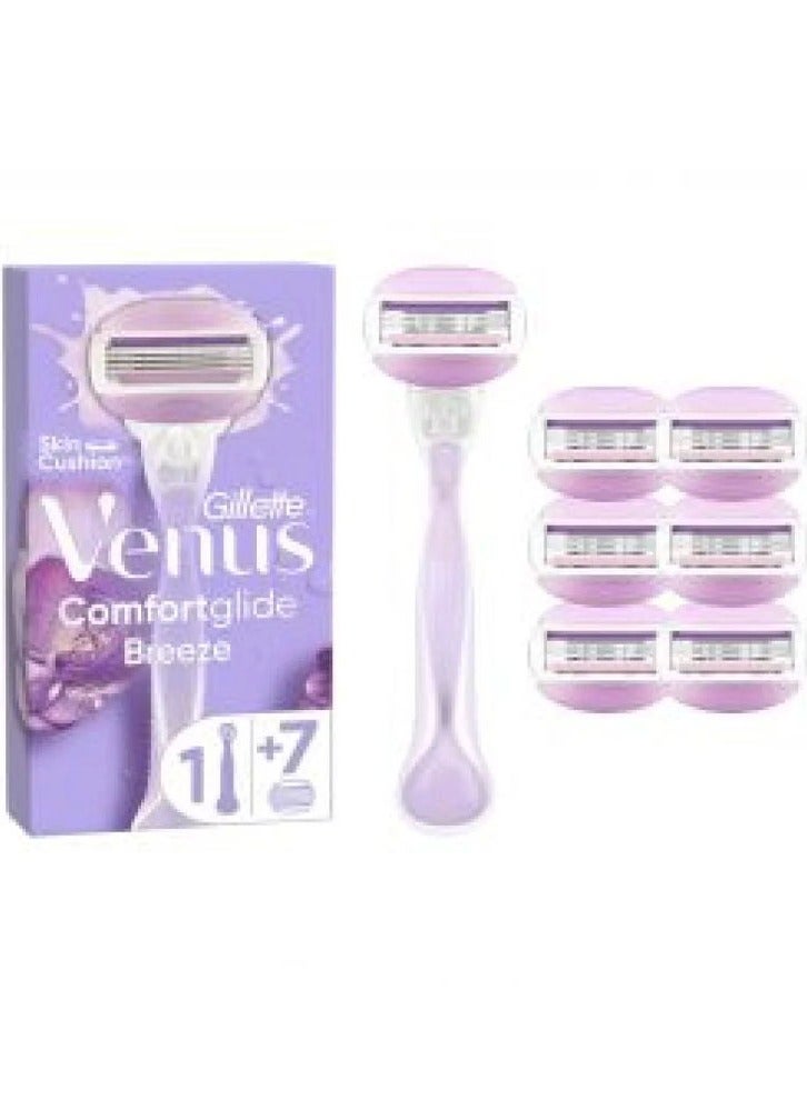 فينوس جيليت فينوس كومفورت جلايد بريز ماكينة الحلاقة النسائية - 7 شفرات - Image 2
