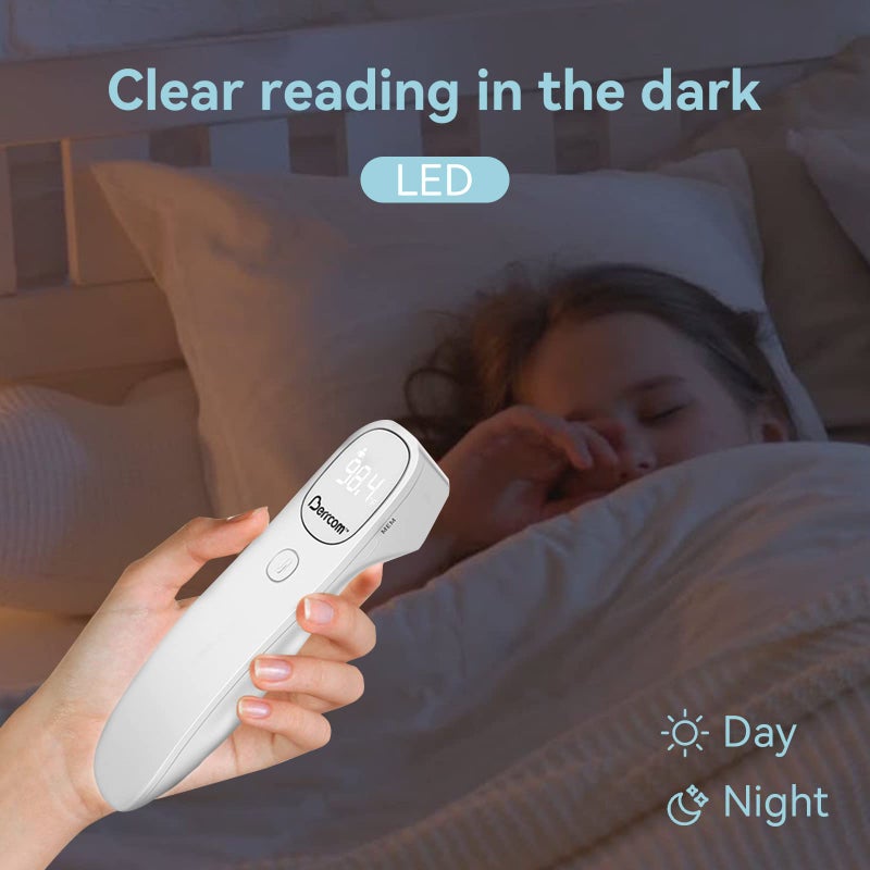 بيركوم Non Contact Infrared Thermometer Digital Forehead Thermometer for Adults and Kids Temperature Thermometer 3 in 1 with Fever Alert Touchless Baby Thermometer Large LED Display - Image 5
