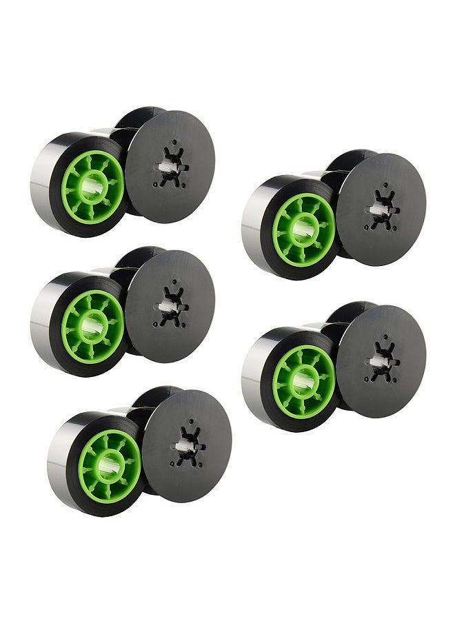 Generic 5pcs Black Ribbon Twin Spool Replacement Compatible with Typewriter Models LM-370A/E 380A/E/EZ 390A LM-550A/E High Quality and Easy to Use Type Writing Ribbon  - Image 1