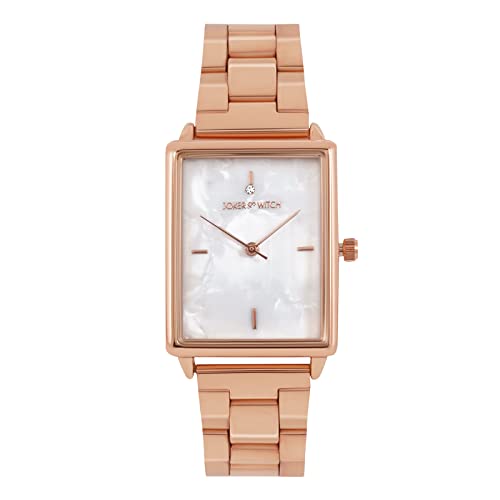 Joker & Witch Quad White MOP Dial Rose Gold Stainless Steel Analogue Watch for Women - Image 1