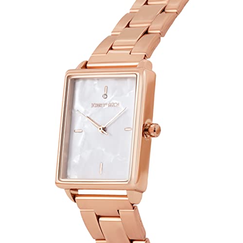 Joker & Witch Quad White MOP Dial Rose Gold Stainless Steel Analogue Watch for Women - Image 4