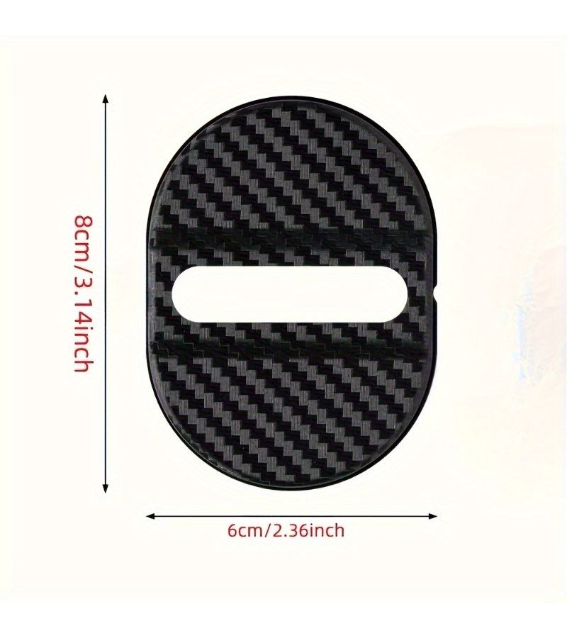 Black 4pcs Car Door Lock Protective Covers Rust Proof Shock Absorbing Guards - Image 2