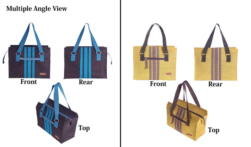 Foonty Eye Candy Daily use Men/Women Jute Lunch Bag(Pack of 2,Multicolor,FFFWB6017E) - Image 2