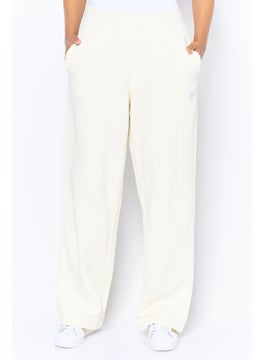 Reebok Women Sportswear Fit Outdoor Sweatpants, Cream  - Image 1