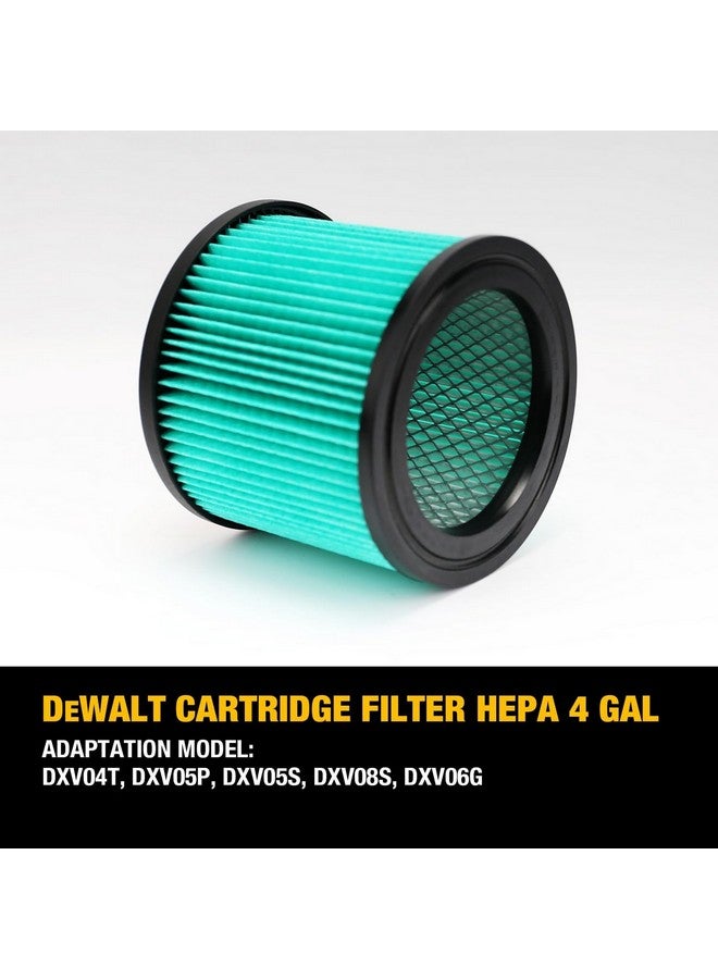DEWALT HEPA Cartridge Filter for Wet and Dry Vacuum Black and Green 6 x 6 x 6 Inch DXVC4003 - Image 3